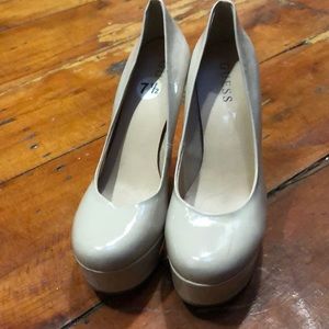 Nude guess heels